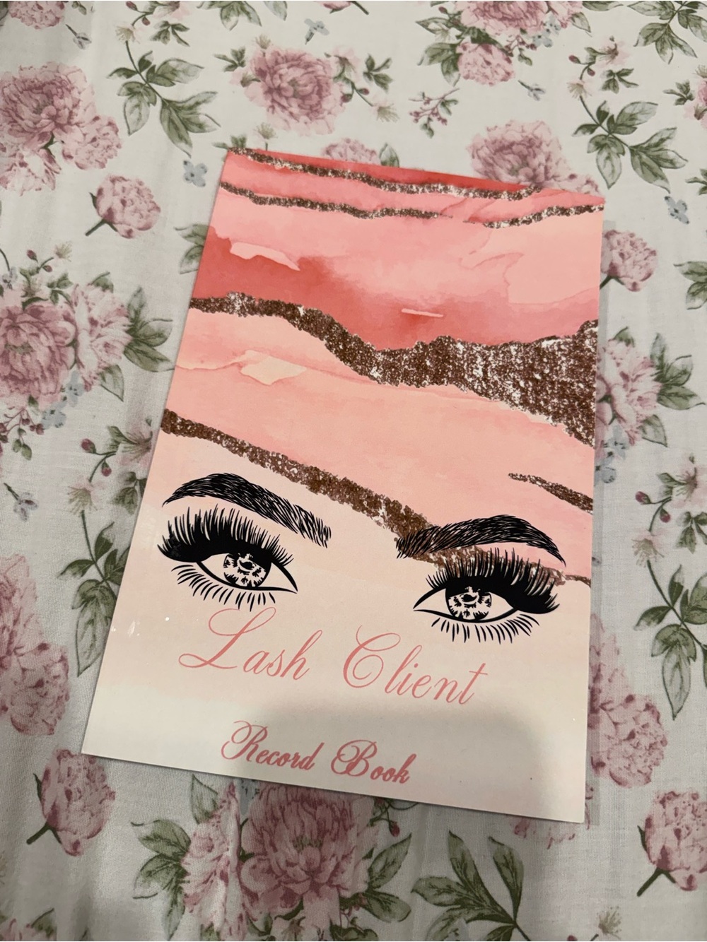 Lash Client Record Book - Pink Gradient Cover